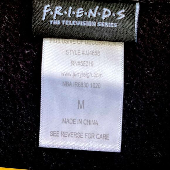 F.R.I.E.N.D.S. Black Cropped Hoodie, Size M - Picture 3 of 8